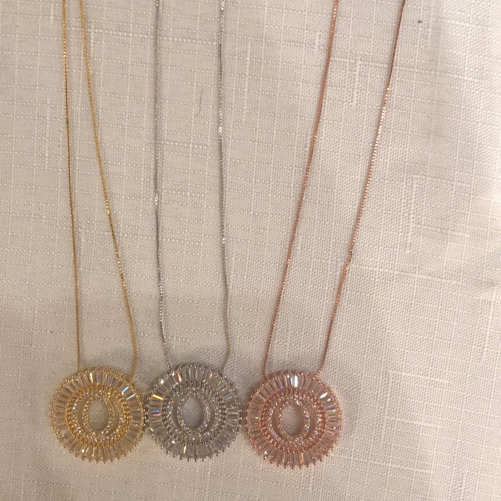 large Initial necklace.   O
